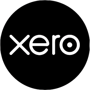 Xero logo white on black